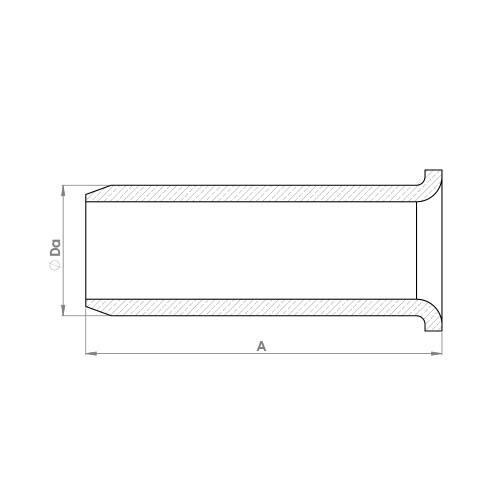 The technical schematic of the Flowflex Copper Insert, product code: P03