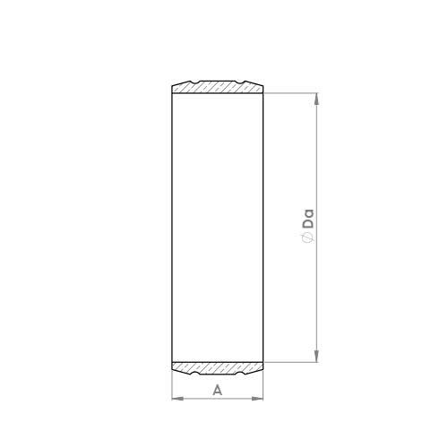 The technical schematic of the Flowflex Brass Olive, product code: P165