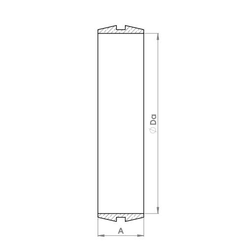 The technical schematic of the Flowflex Conversion Olive, product code: P165CN