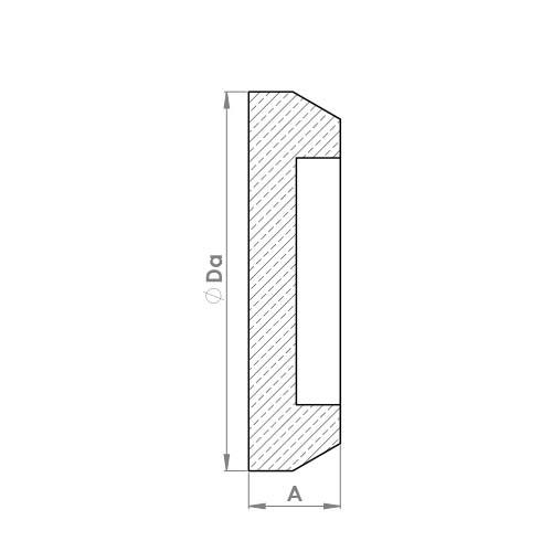 The technical schematic of the Flowflex DZR Blanking Disc, product code: P169DR