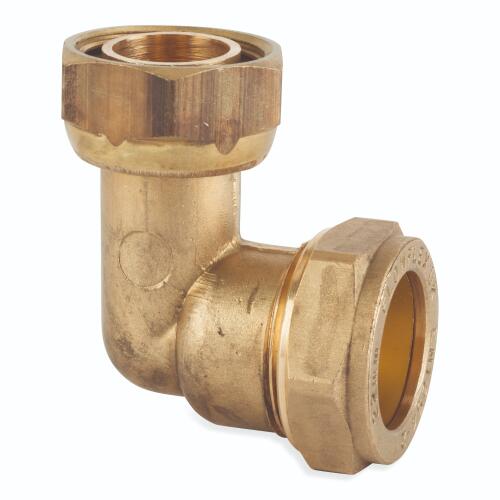 An image of the Flowflex Compression Bent Tap Swivel Elbow, product code: P803SF