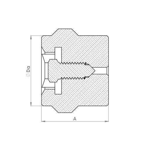 The technical schematic of the Flowflex AIR VENT, product code: P441