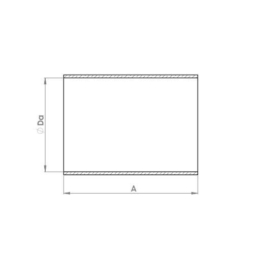 The technical schematic of the Flowflex End Feed Slip Coupling, product code: C906EF