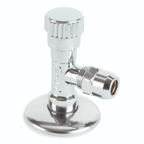 An image of the Flowflex 1/2" x 3/8" (with 10mm nut) Chrome Angle Valve, product code: AV105