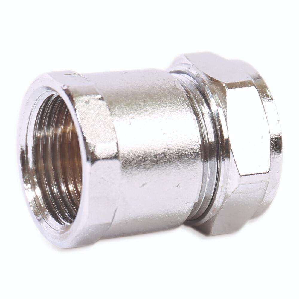 An image of the Flowflex Chrome Plated Compression Female Adaptor, product code: P903CP