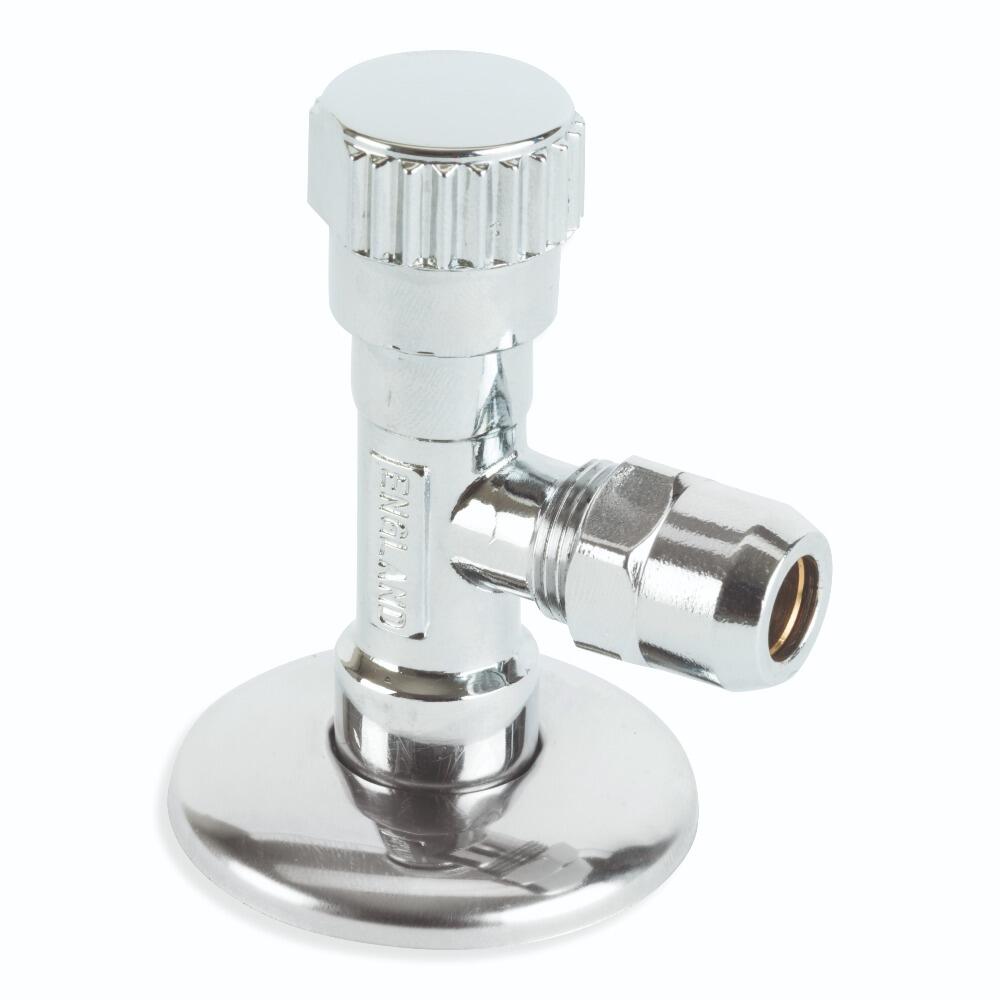 An image of the Flowflex 1/2" x 3/8" (with 10mm nut) Chrome Angle Valve, product code: AV105